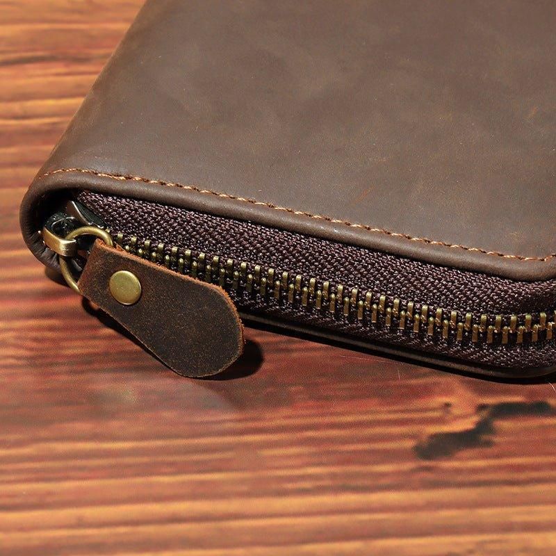 Vintage Peněženka Z Hovězí Kůže Crazy Horse Leather